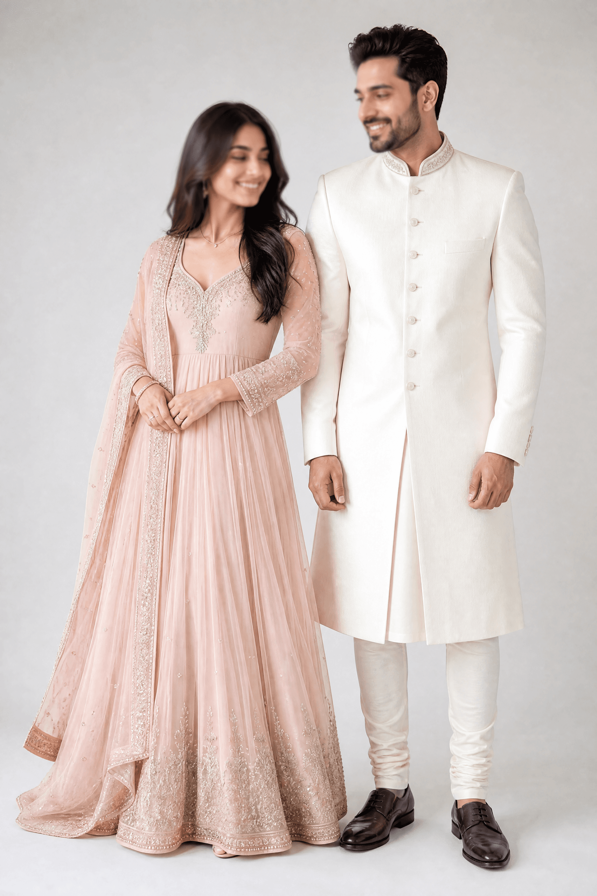Blush and ivory
